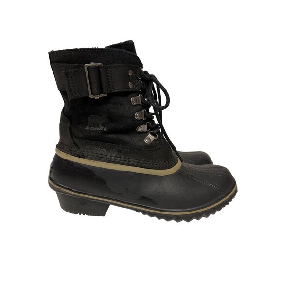 Sorel Shoes - Sorel Fancy Lace ii Boot Black Winter Snow Leather Waterproof Women's Size 8